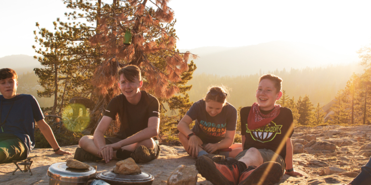 Summit Adventure Youth Climbing Course boys laughing