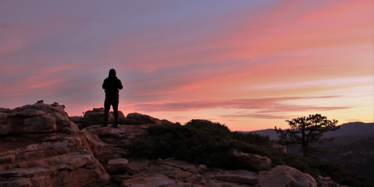 Summit Adventure Youth Climbing Course Sunset in the Ansel Adams Wilderness