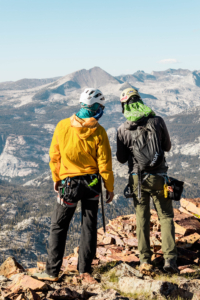 Summit Adventure students overlooking mountains in Yosemite Wilderness