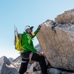 Summit Adventure student on Triple Divide in Yosemite Wilderness